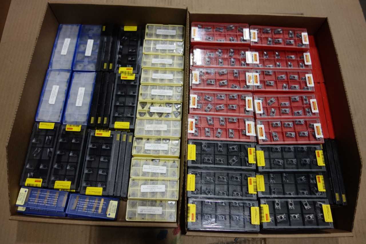 2 TOTES OF ASSORTED CARBIDE INSERTS - ELECTRIC POWER TOOLS
