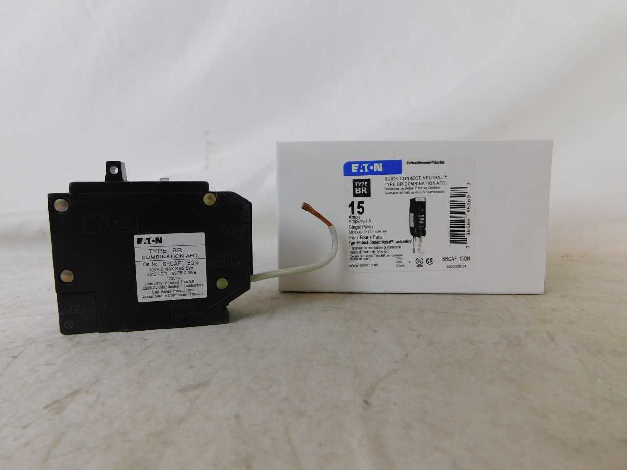 - Quantity of 100 - Eaton BRCAF115QN - Arc Fault Breakers - CIRCUIT BREAKERS