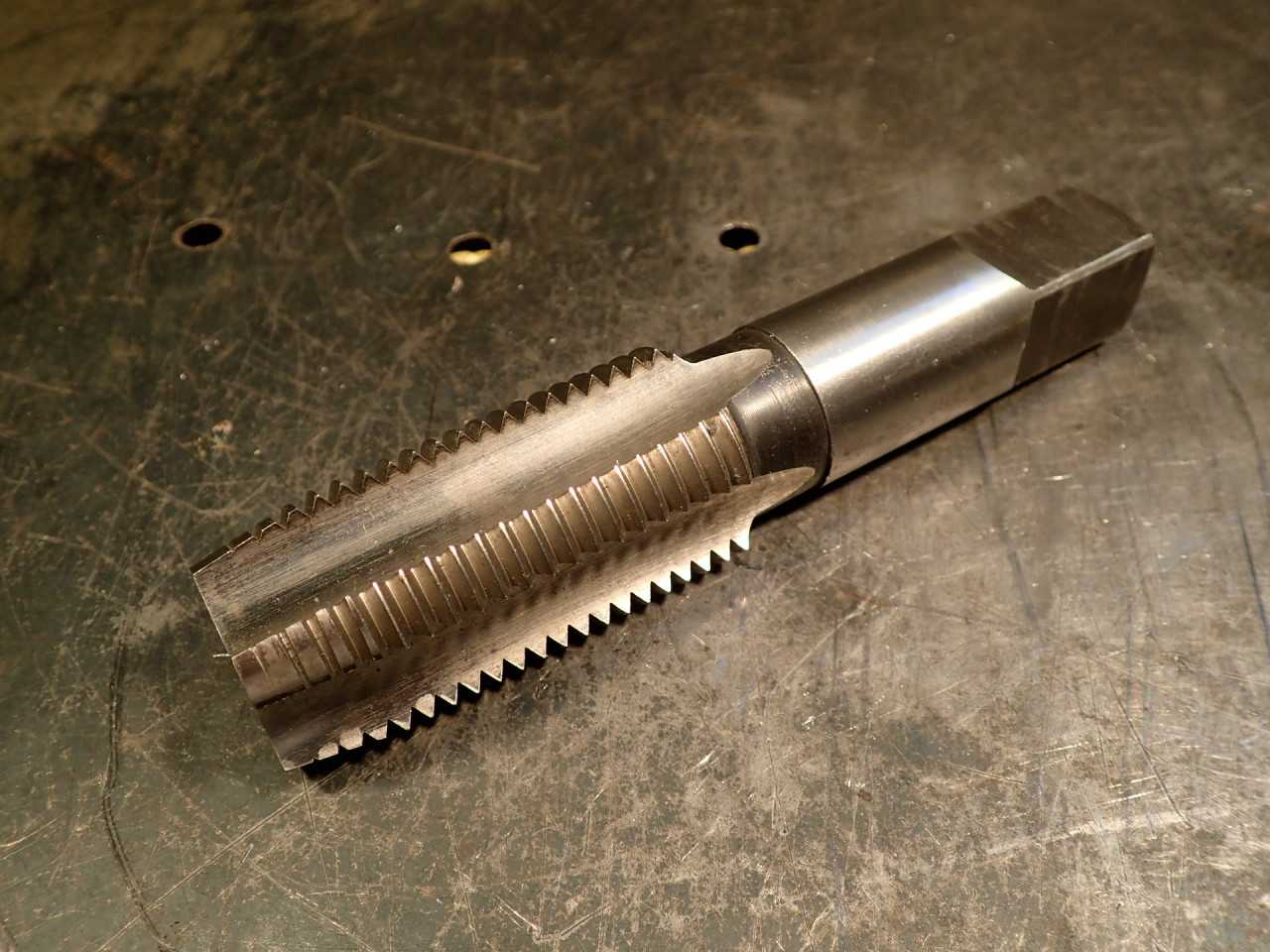 1-1/4" -8 NS Hand Thread Tap: GH-4, HS, 2-1/2" Long Flutes, 5-3/4" OAL, Poland - MACHINE TOOLING