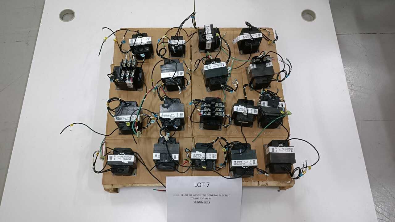 ONE (1) LOT OF ASSORTED GENERAL ELECTRIC TRANSFORMERS. - CONTROL TRANSFORMERS