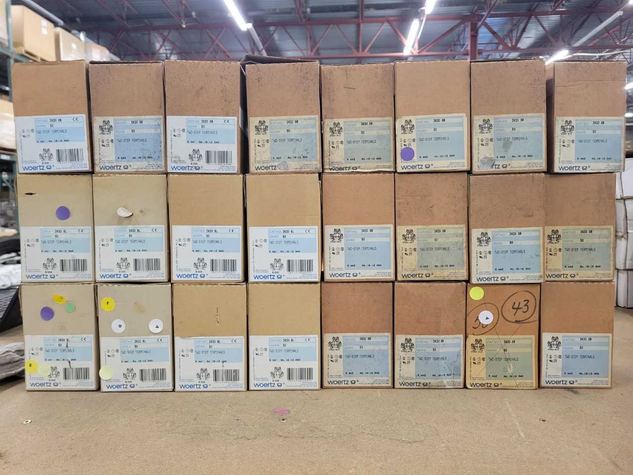 [Woertz - 24 Cases of 50] "3430" Two-Step Terminals - MACHINING ACCESSORIES & TOOLING