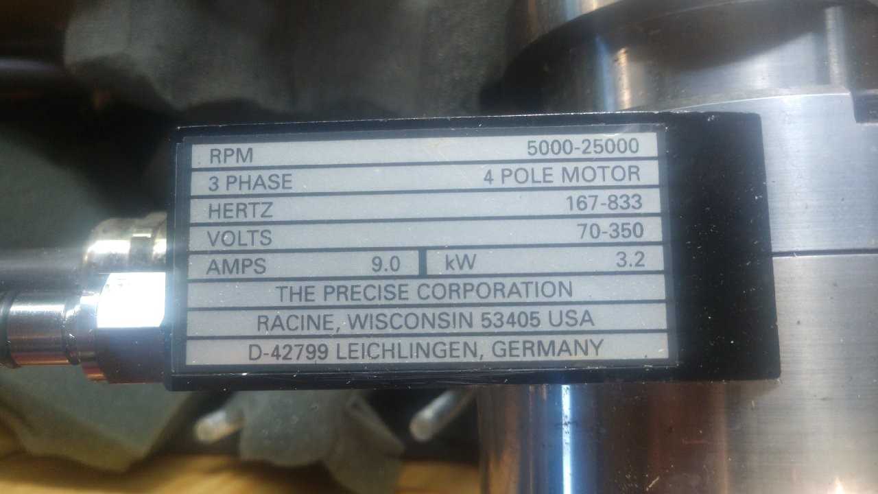 Precise PKZ-25 high speed spindle unit - MISCELLANEOUS