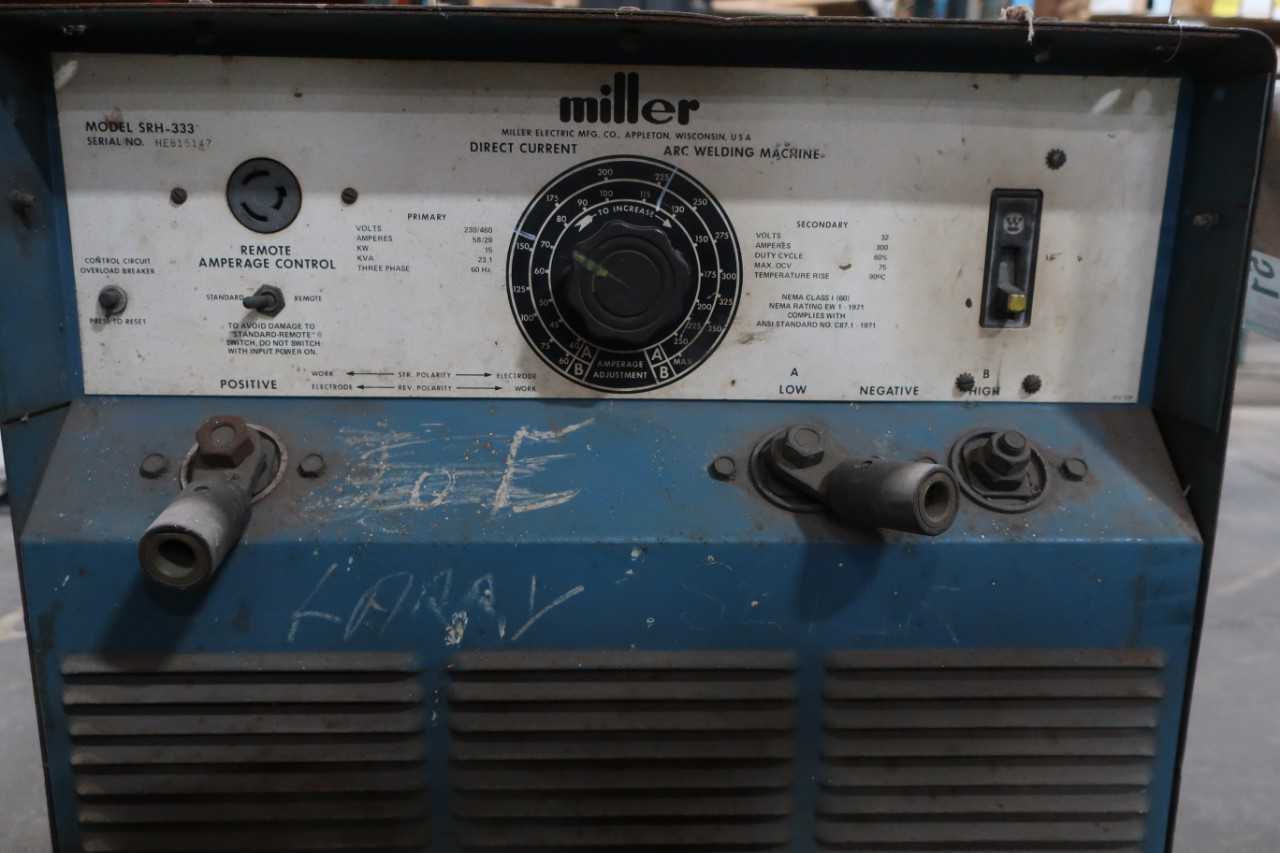 MILLER SRH-333 DC ARC WELDING MACHINE - WELDING EQUIPMENT