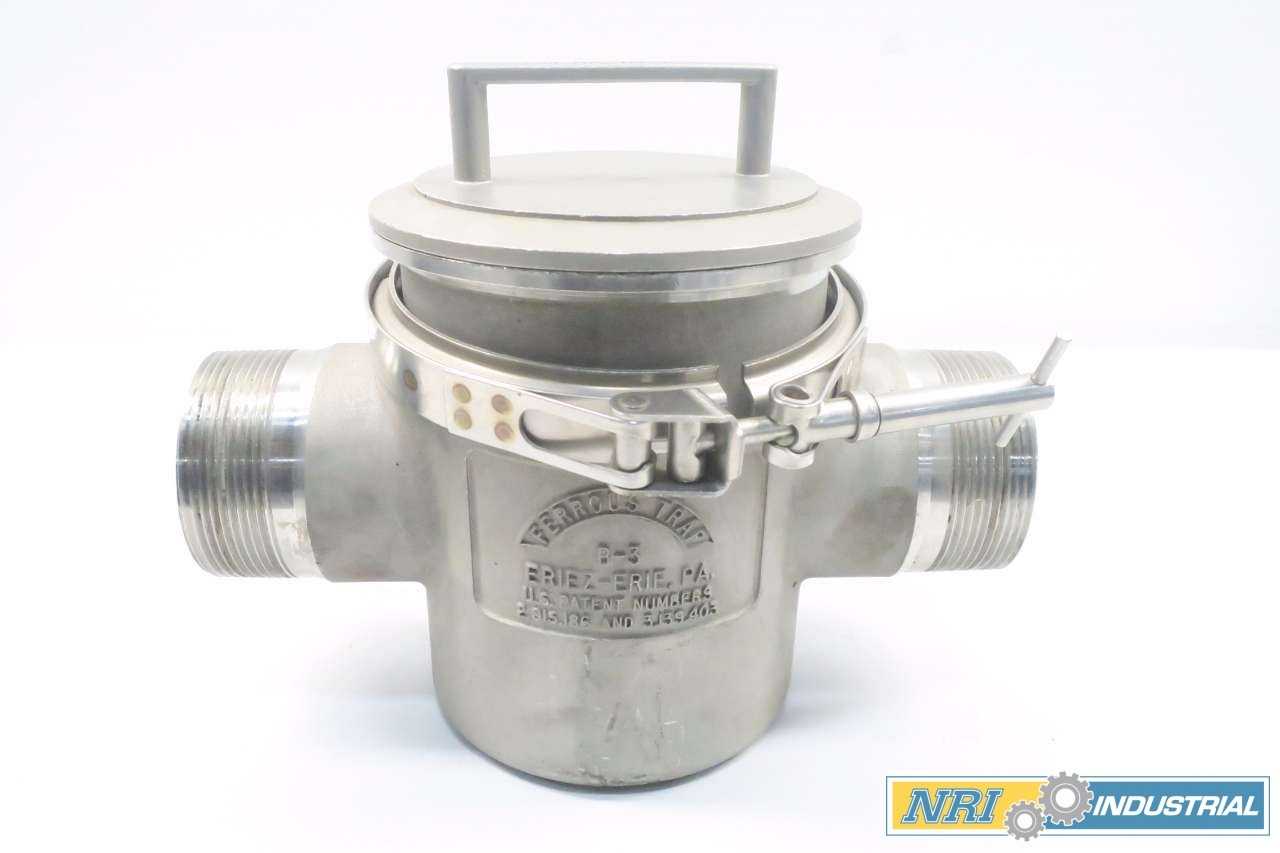 ERIEZ B-3 MAGNETIC FERROUS TRAP 3 IN NPT MALE SANITARY STAINLESS - MISCELLANEOUS