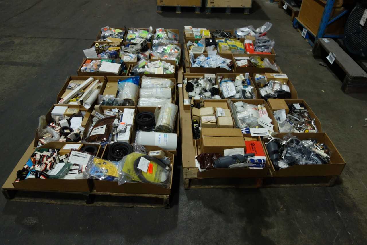 4 PALLETS OF ASSORTED INDUSTRIAL SURPLUS - ELECTRICAL COMPONENTS