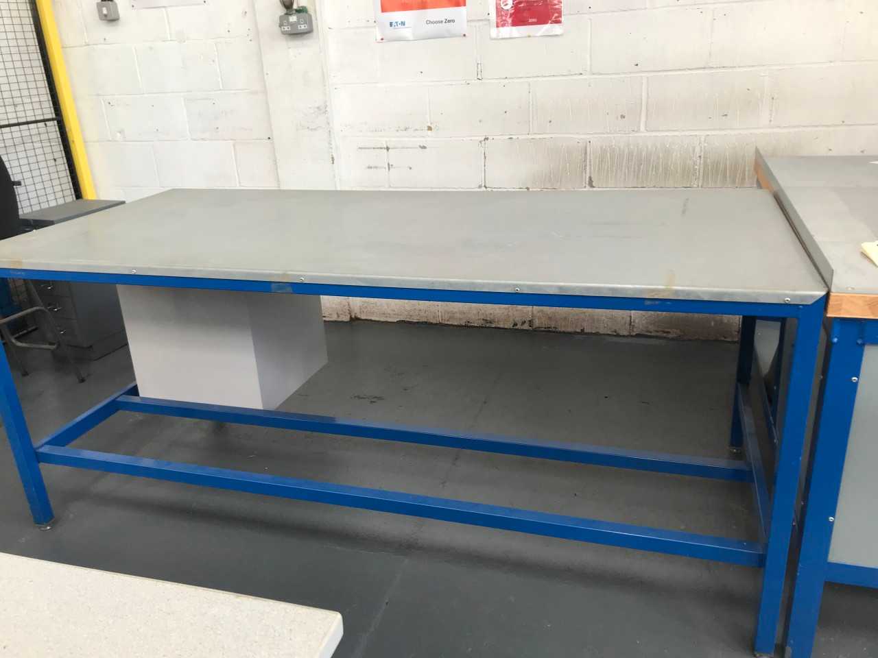 Metal topped workbench with tool cupboard - PLANT & FACILITY