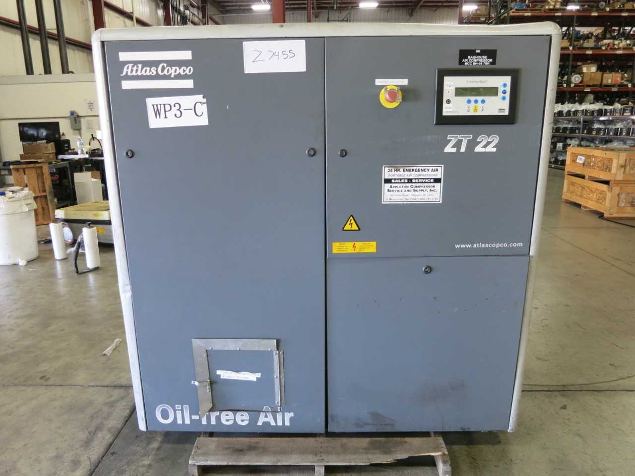 ATLAS COPCO ZT22 OIL-FREE ROTARY TOOTH COMPRESSOR - AIR COMPRESSORS