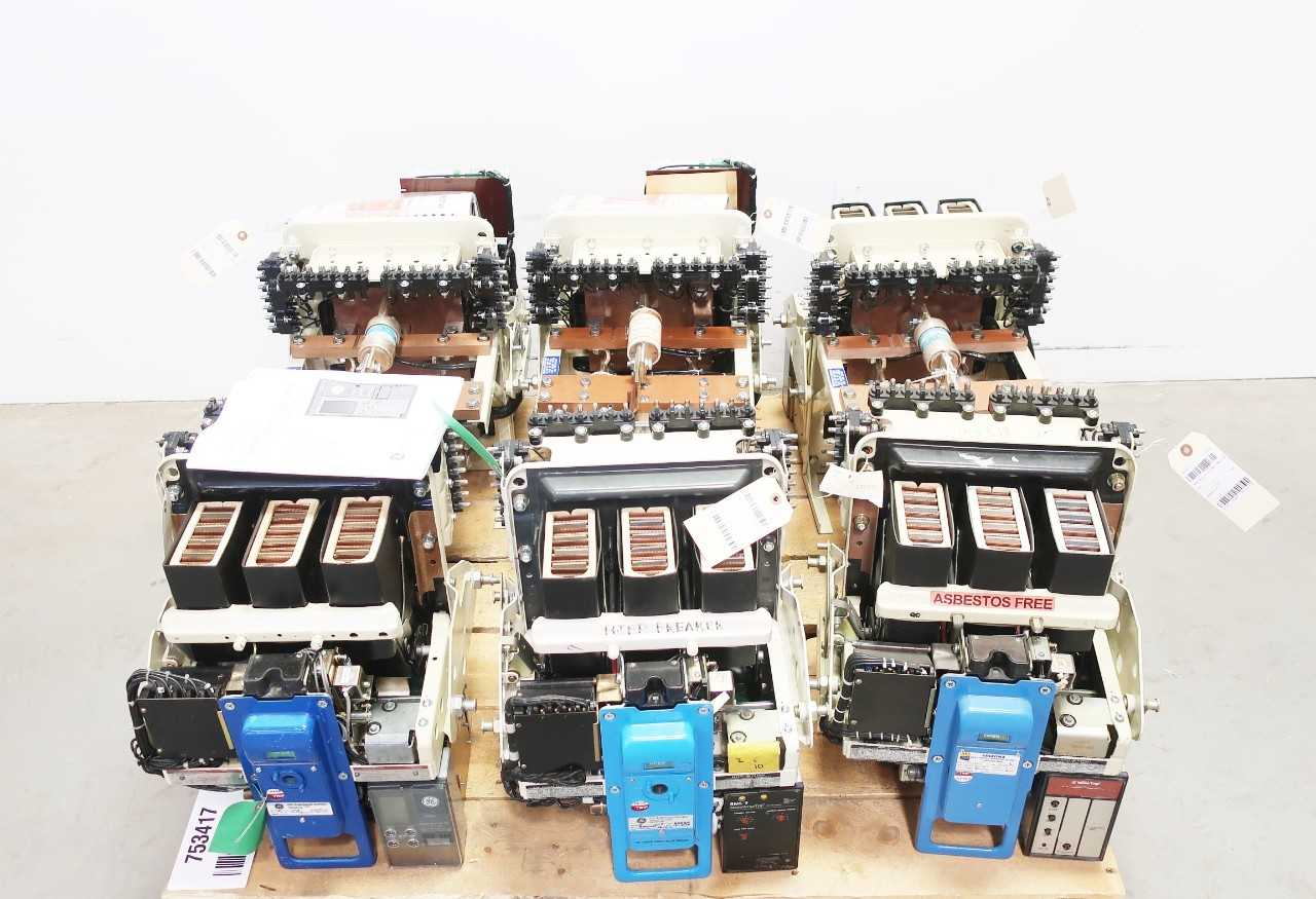 LOT OF 6 GE AK-25 LOW VOLTAGE POWER CIRCUIT BREAKERS 600A - CIRCUIT BREAKERS