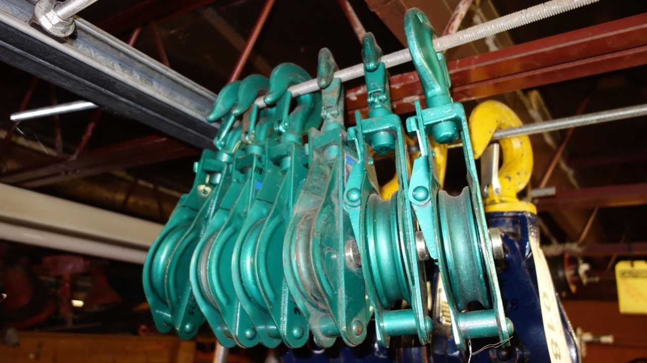 LOT OF 6 JET 130104 1 TON 4 IN CABLE PULLEY - LIFTING EQUIPMENT
