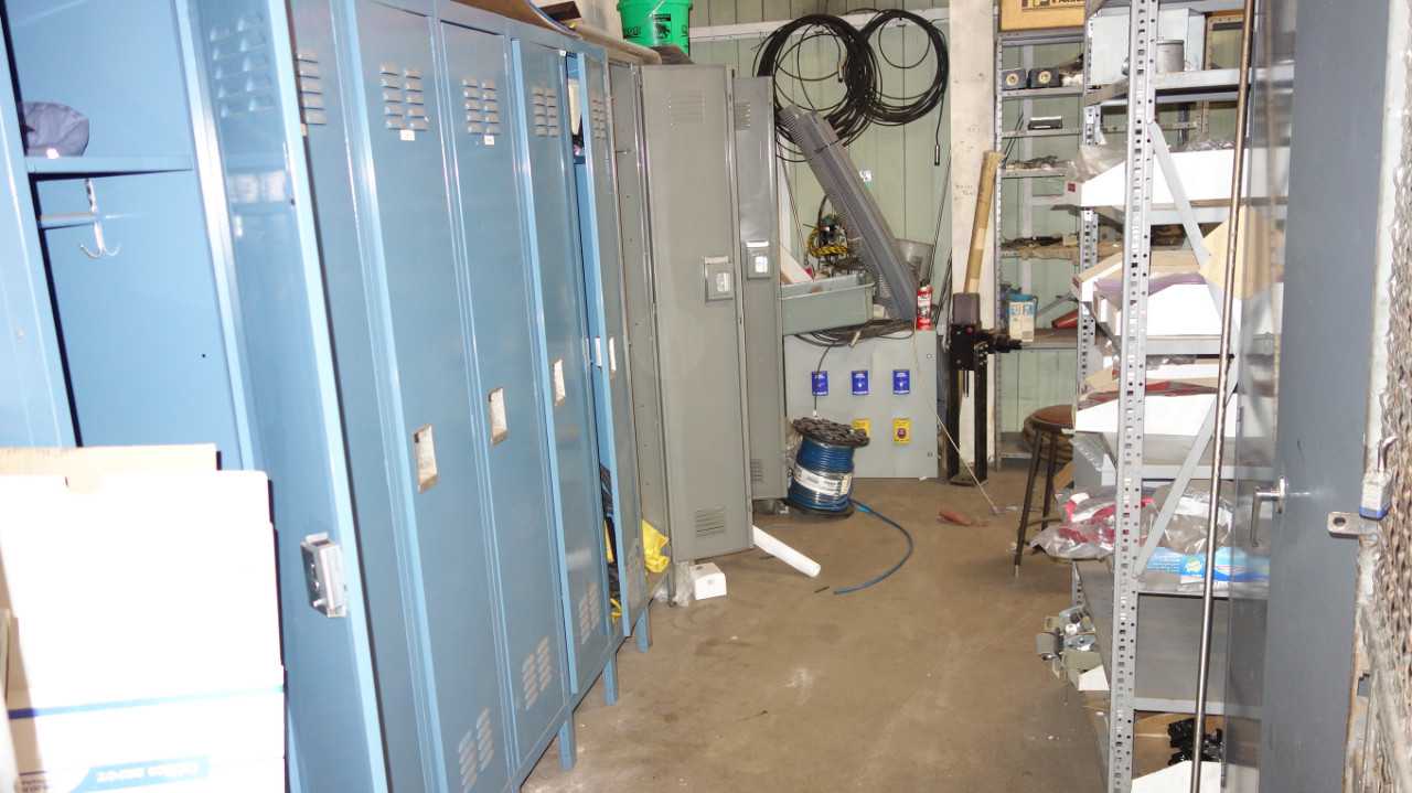 CONTENTS OF CAGE ROOM, MRO, HOSES, LOCKERS, LADDER - MATERIAL HANDLING