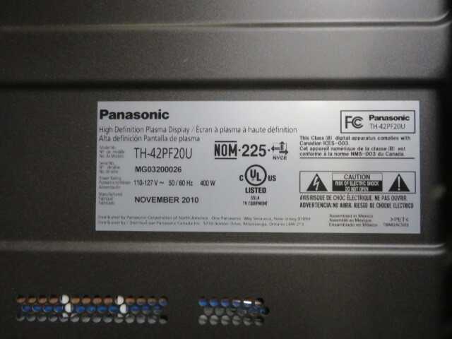 The Panasonic TH-50PF11UK is a 42" plasma display - MISCELLANEOUS