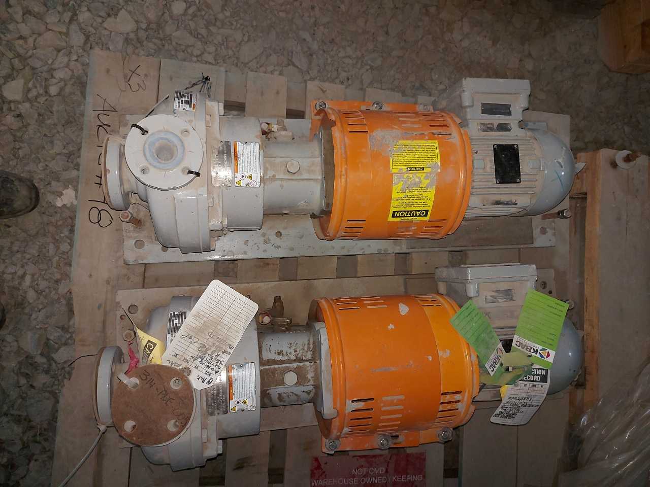 LOT OF 3 GOULDS 1X1.50-8 CENTIFUGAL PUMP W/ MOTOR PACKAGE - PUMPS