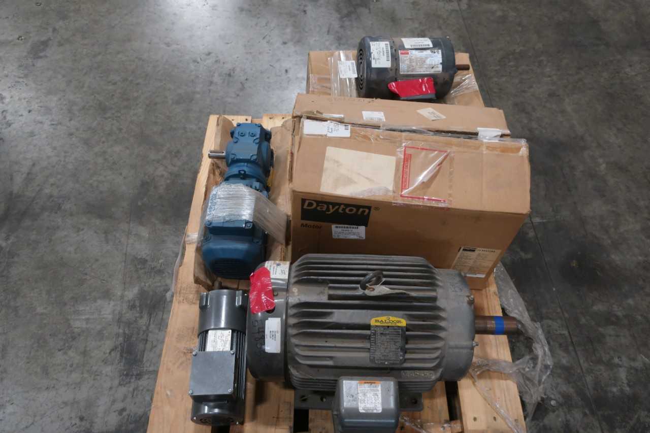 1 PALLET OF ASSORTED MOTORS .38HP-20HP - ELECTRIC MOTORS