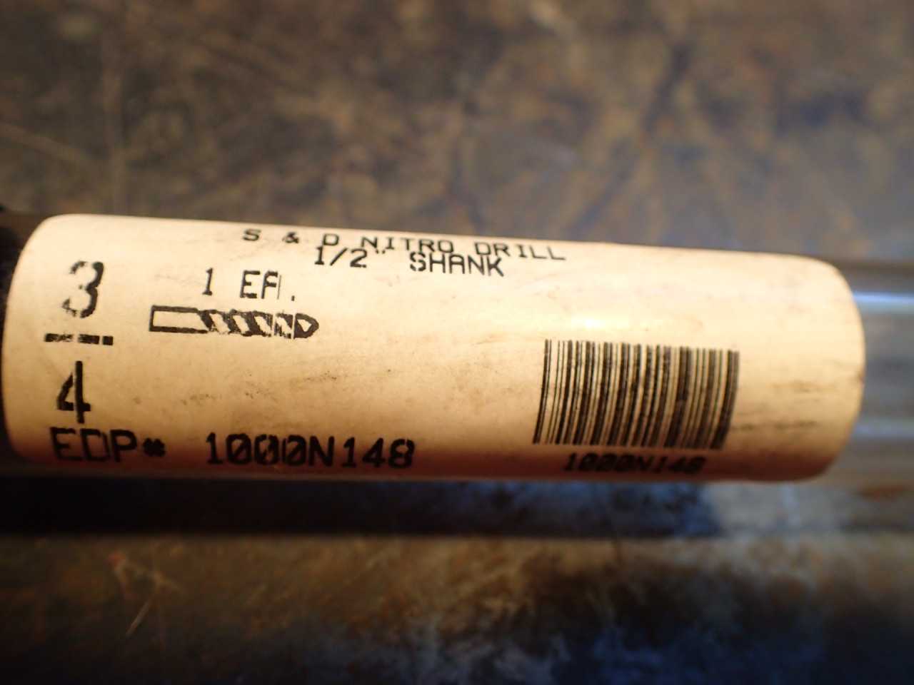 Drillco Silver & Deming S&D Nitro Reduced Shank Drill Bit 3/4" Dia 1/2 Shank USA - MACHINING EQUIPMENT PARTS