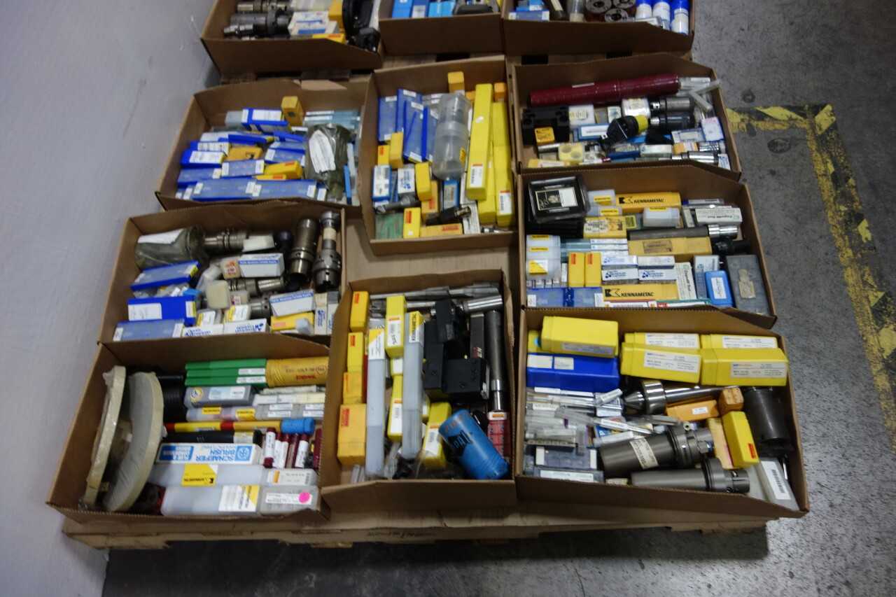 4 PALLETS OF ASSORTED METAL WORKING TOOLS - HAND TOOLS