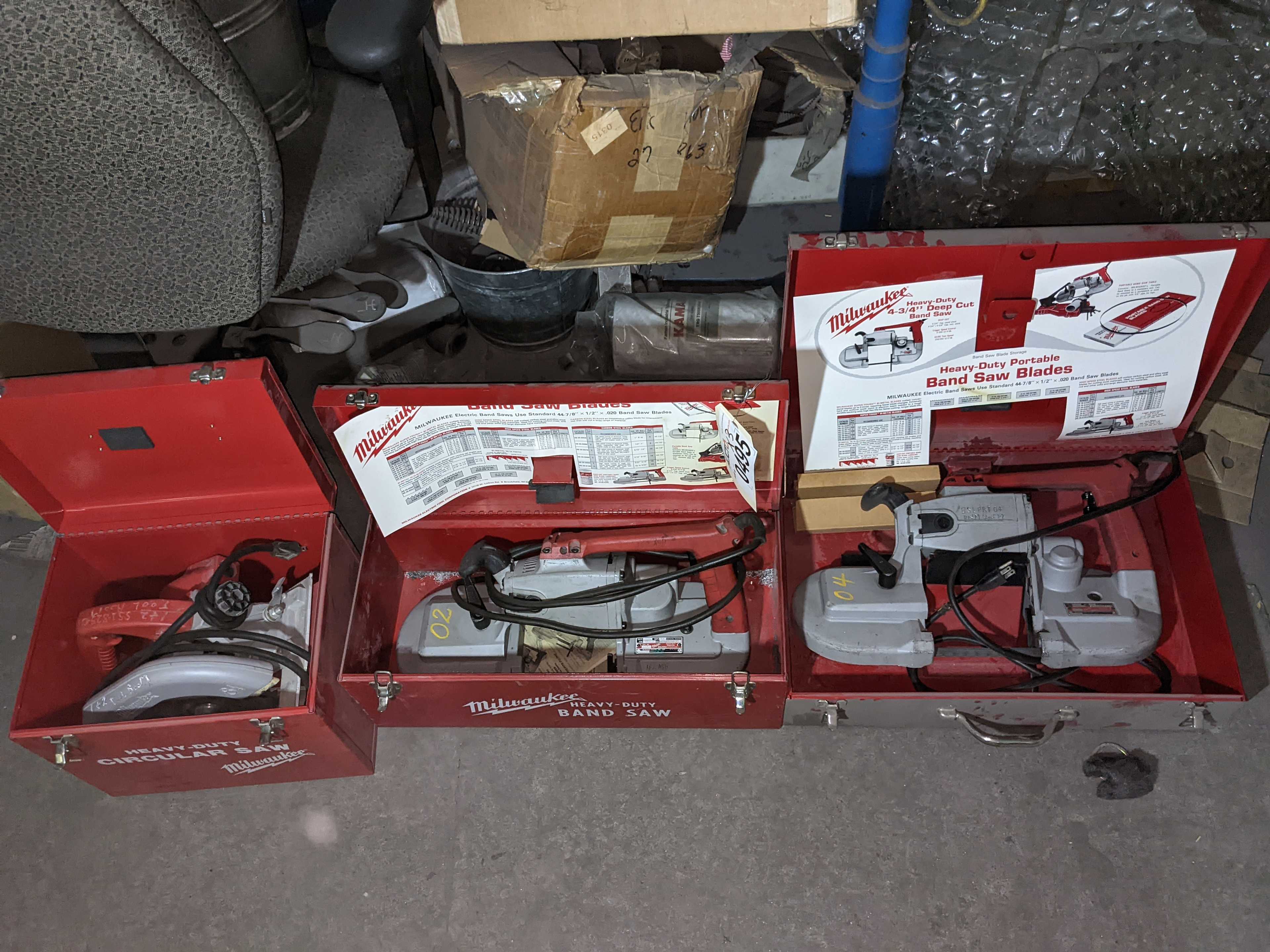 LOT OF THREE BAND SAW AND CIRCULAR SAW - METAL SAWS