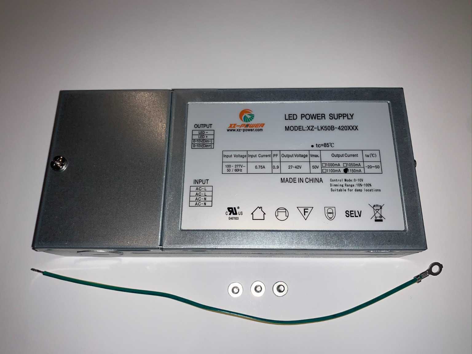 New - Lot of 480 pieces - XZ LK50B 50W 120-277V Flat Panel LED Power Supply Driver - ELECTRICAL COMPONENTS