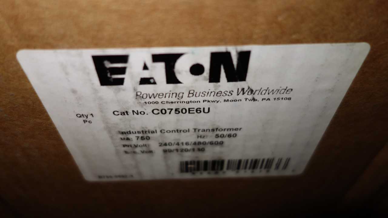1 PALLET OF ASSORTED EATON TRANSFORMERS 350-750VA - CONTROL TRANSFORMERS