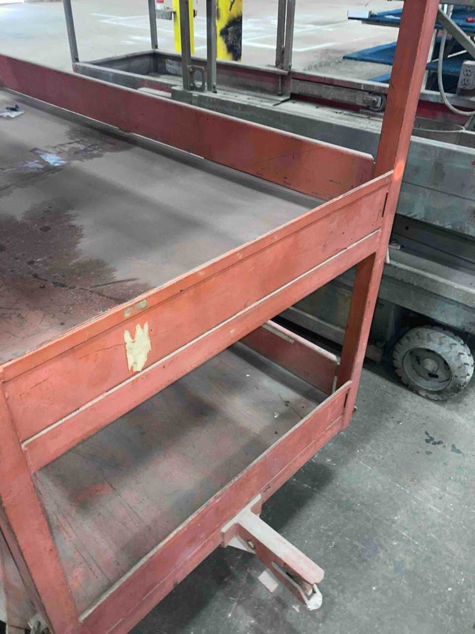 orange multi shelve rolling cart - ROLLING CARTS