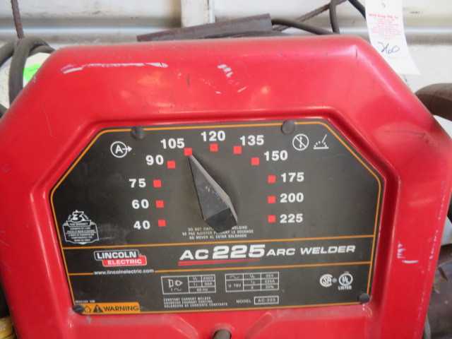 Lincoln Electric Model AC225 Arc Welder - PLANT & FACILITY