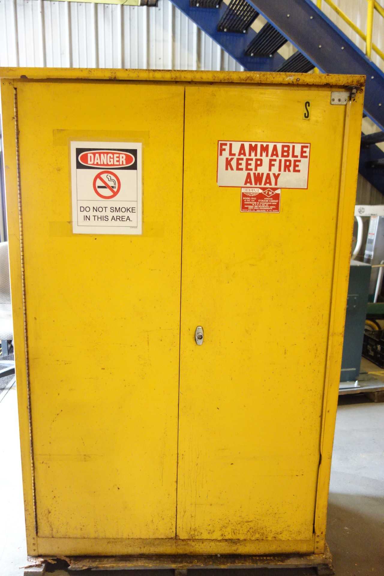 EAGLE FIRE STORAGE CABINET WITH CONTENTS - TOOL STORAGE