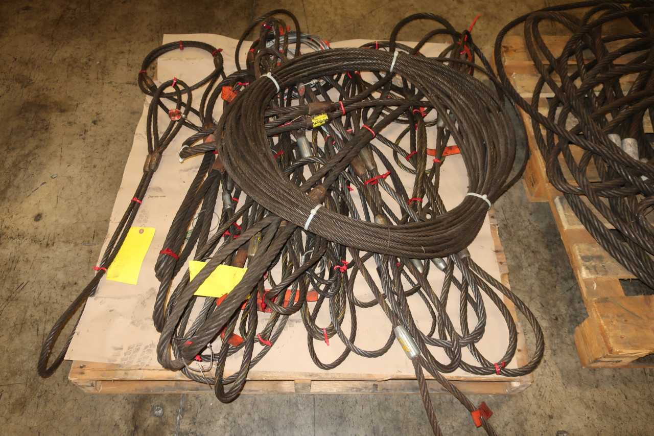 2 PALLETS OF ASSORTED HOISTING CABLES LIFTALL SLING & SUPPLE ALL-LIFT - LIFTING EQUIPMENT