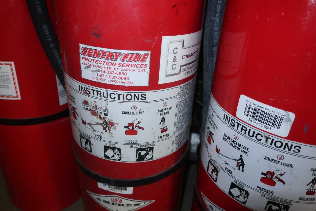 LOT OF ASSORTED FIRE EXTINGUISHERS - SAFETY EQUIPMENT