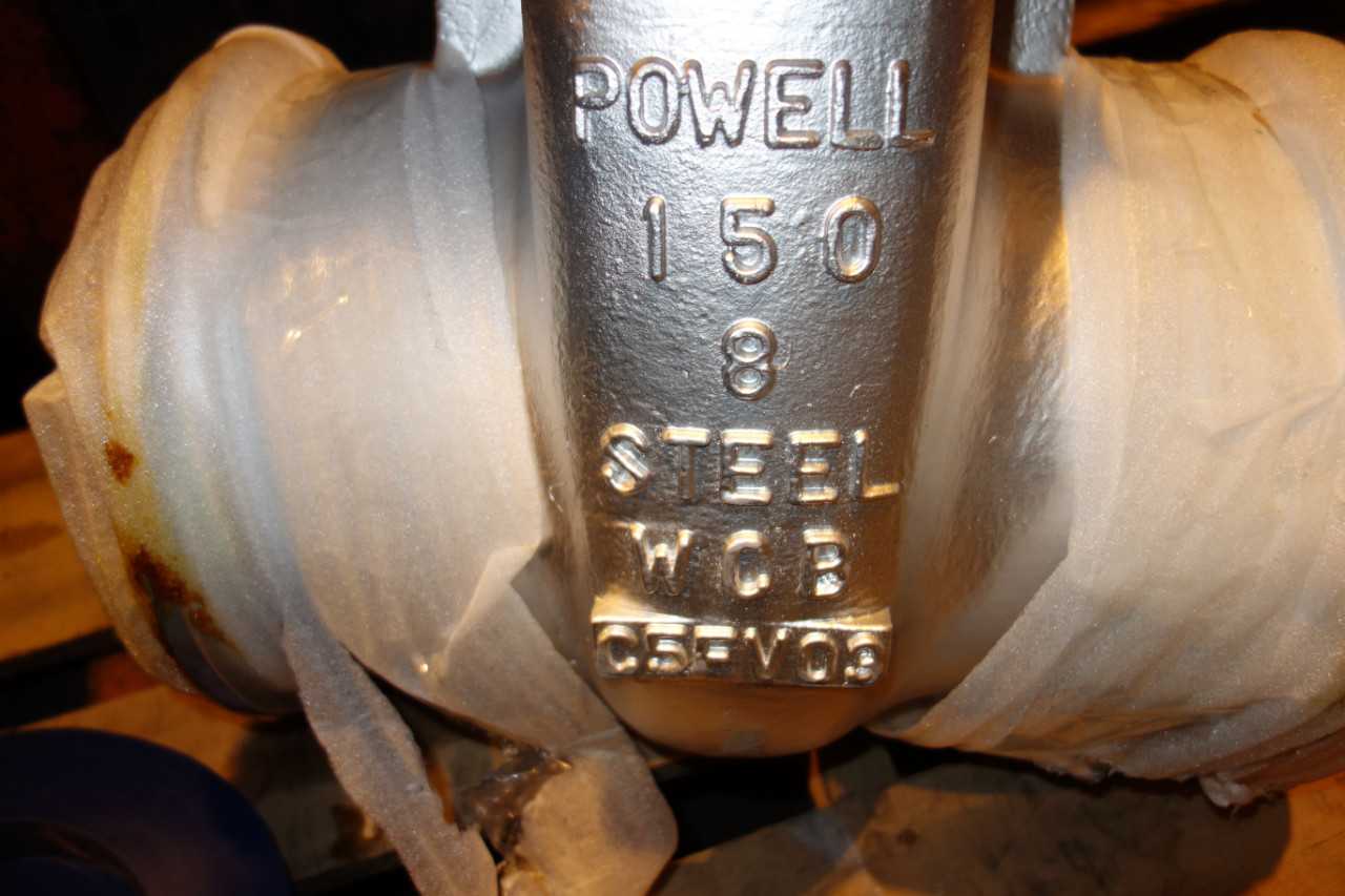 POWELL 8IN 150 STEEL WEDGE GATE VALVE - VALVES