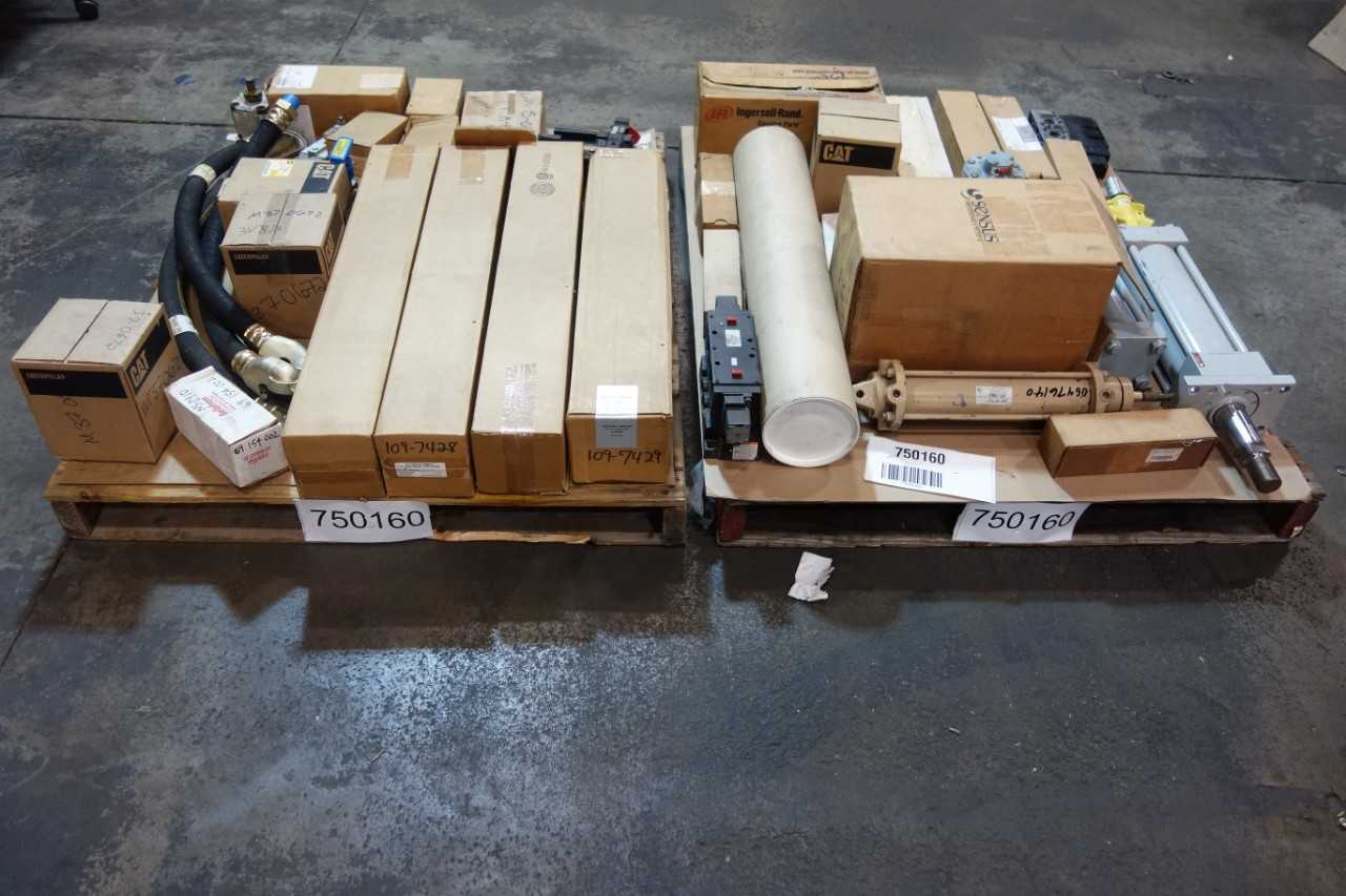 2 PALLETS OF ASSORTED PNEUMATIC FILTERS, VALVES, REGULATORS, VALVE PARTS & ACCESSORIES- PARKER, CAT, INGERSOLL RAND - VALVES