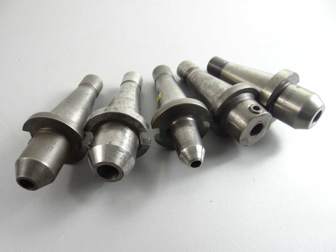 Lot of 5 NMTB40 End Mill Holders Yuasa Weldon - MACHINING ACCESSORIES & TOOLING