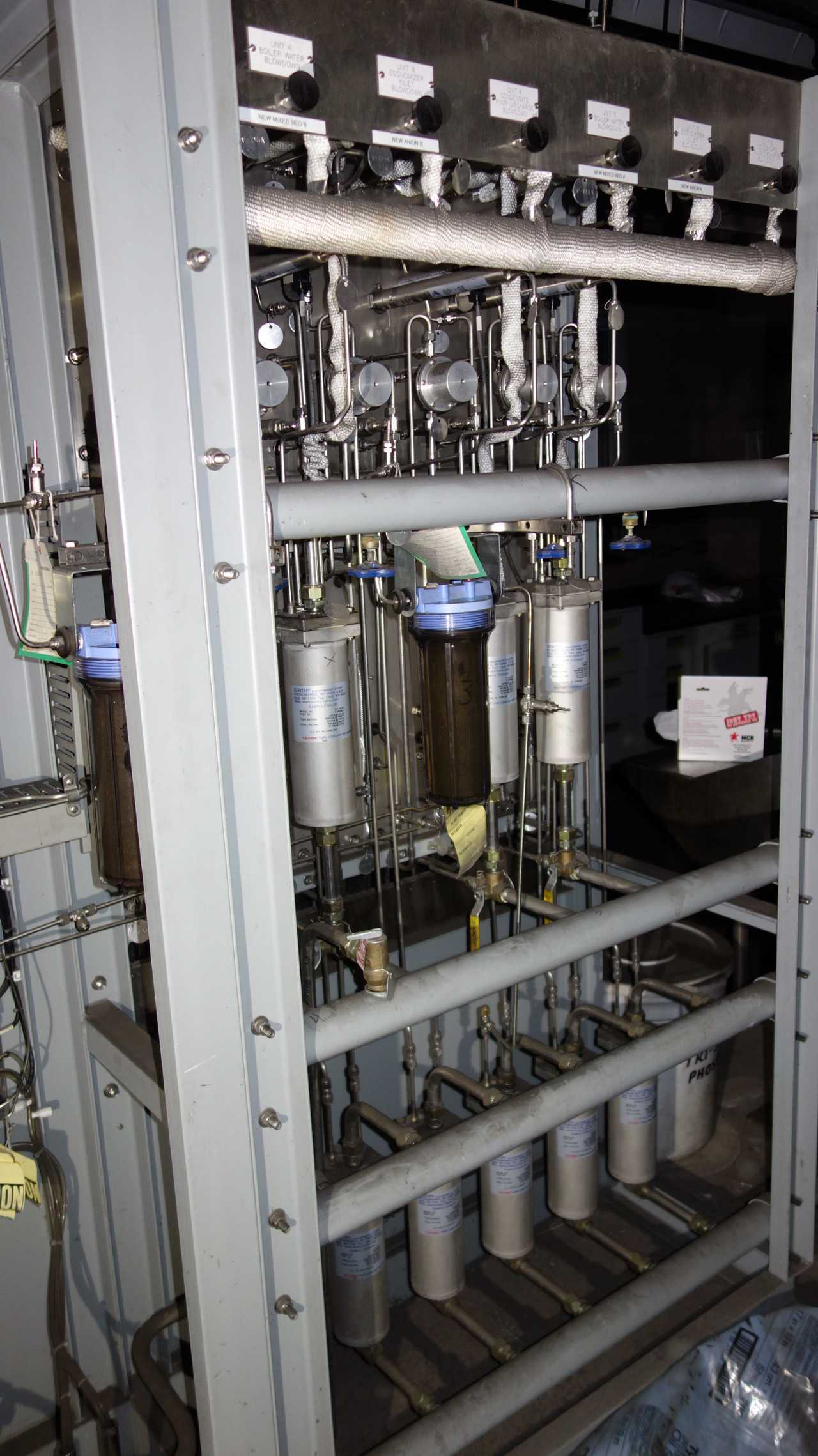 PANEL OF SENTRY SAMPLE COOLERS, INSTRUMENTATION - INSTRUMENTATION