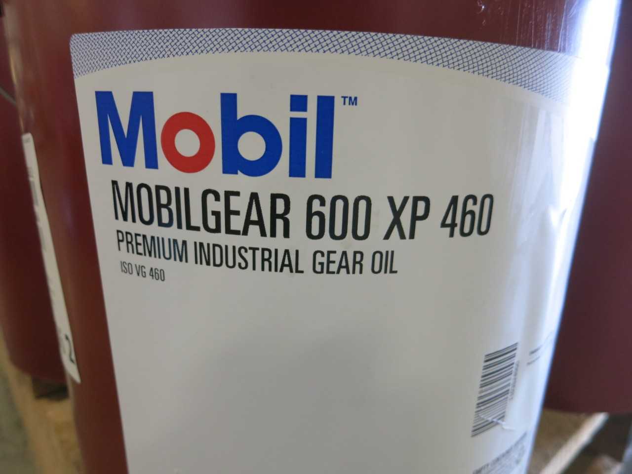 LOT OF 11 MOBIL MOBILGEAR 600 XP 460 PREMIUM INDUSTRIAL GEAR OIL 5-GALLON - GEAR REDUCERS