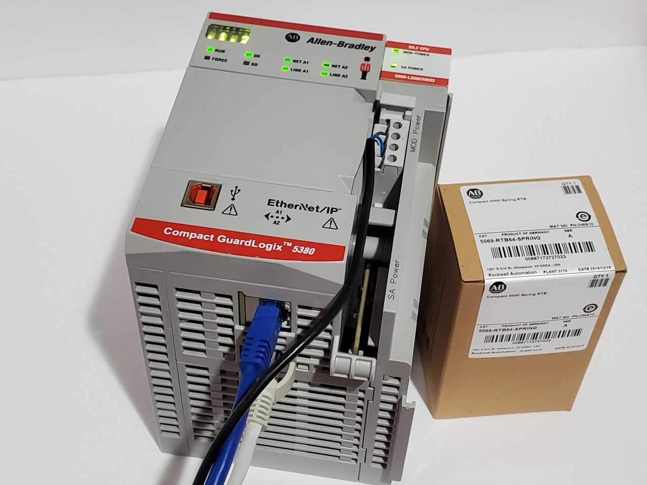 Allen Bradley CompactLogix 5069-L306ERMS2 Plus Brand new 5069-RTB64 Spring - AUTOMATION & CONTROLS