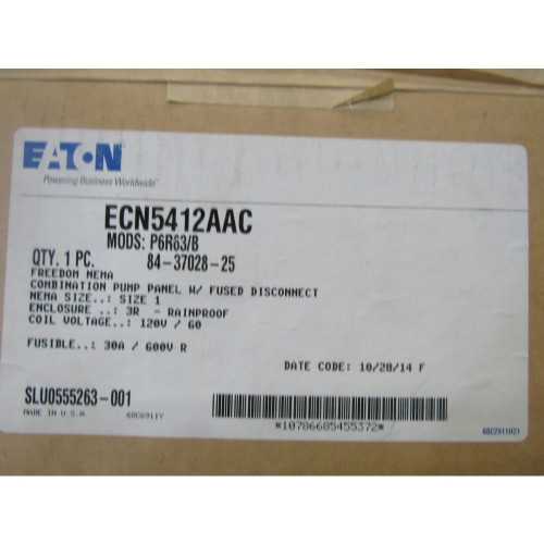 Eaton ECN5412AAC Pump Panel Enclosure - ELECTRICAL COMPONENTS