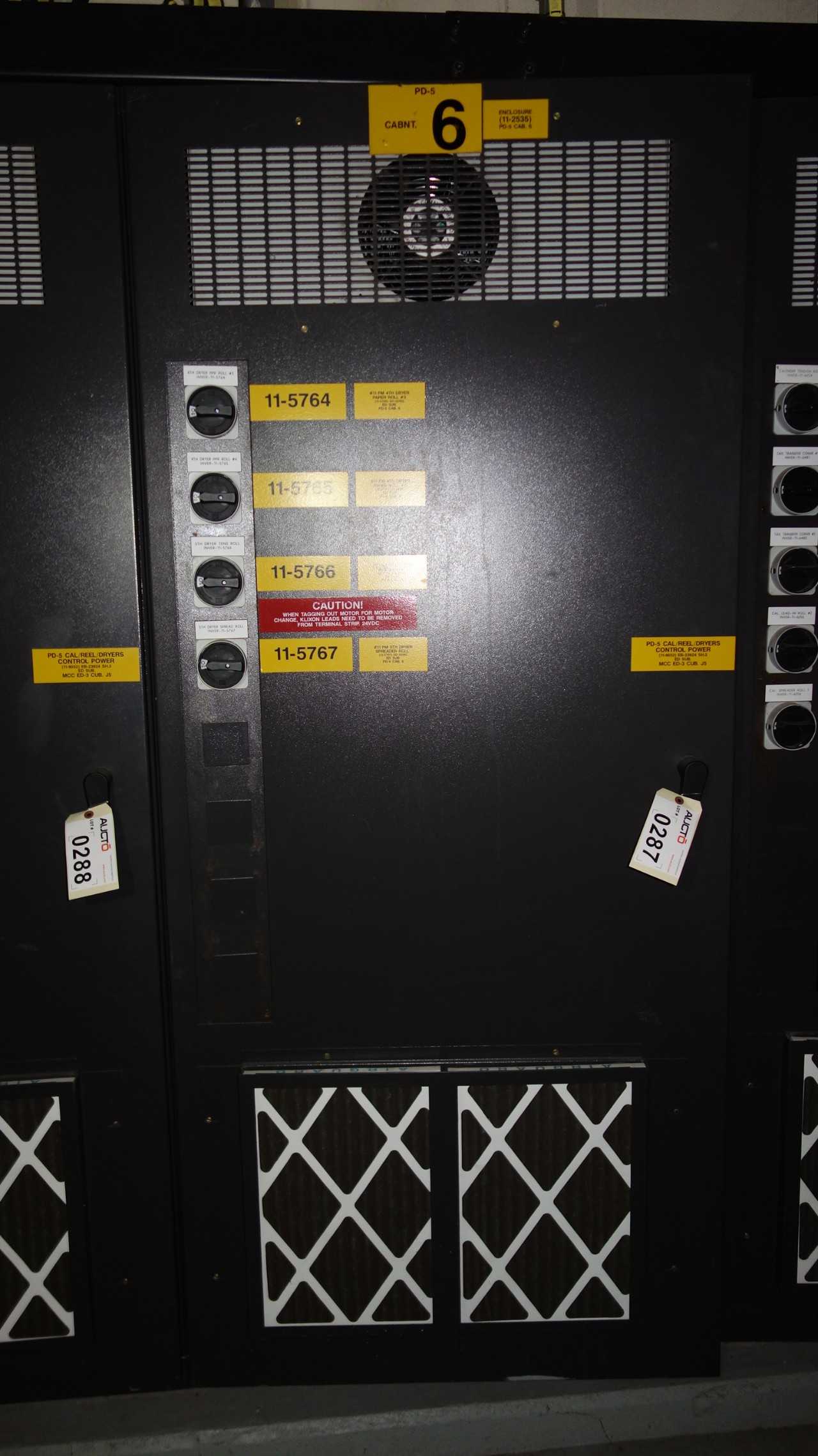GE INNOVATION SERIES LV AC DRIVE CABINET W (4) AV-300I DRIVES 25HP/15HP - MOTOR DRIVES