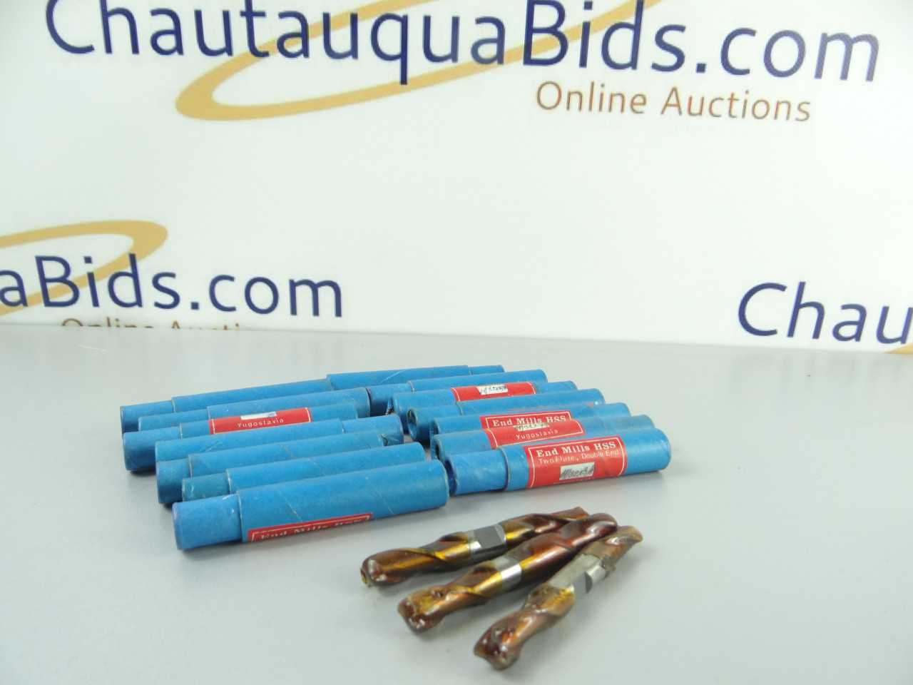 New Lot of 14 HSS 2 Flute Double End Mills - MACHINING EQUIPMENT