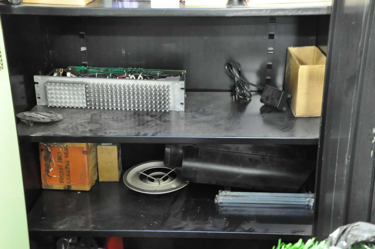 Lot Storage Cabinet with Misc Contents - INDUSTRIAL PARTS