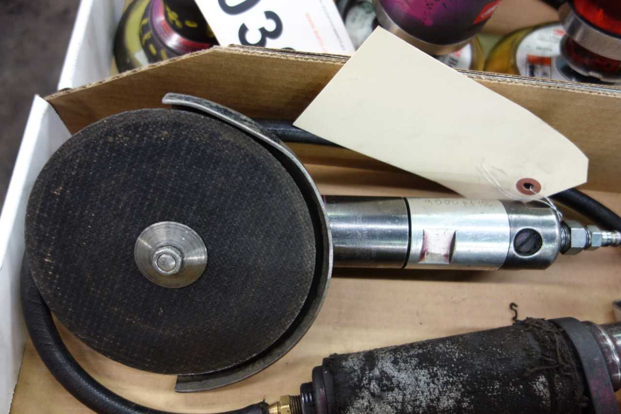 LOT OF 2 ASSORTED PNEUMATIC AIR BUFFER GRINDERS - PNEUMATIC POWER TOOL