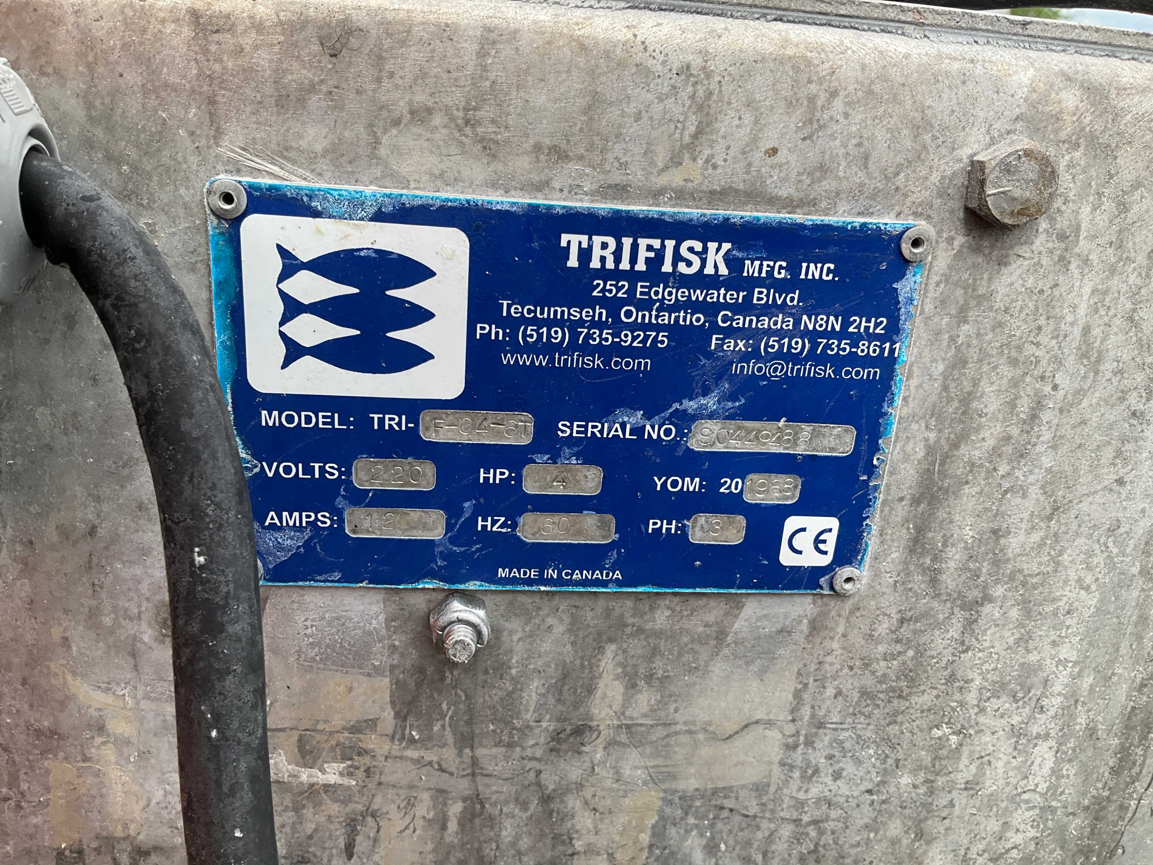 1988 TRIFISK F-04-6T SCALING FISH PROCESSING MACHINE - FISH PROCESSING MACHINERY