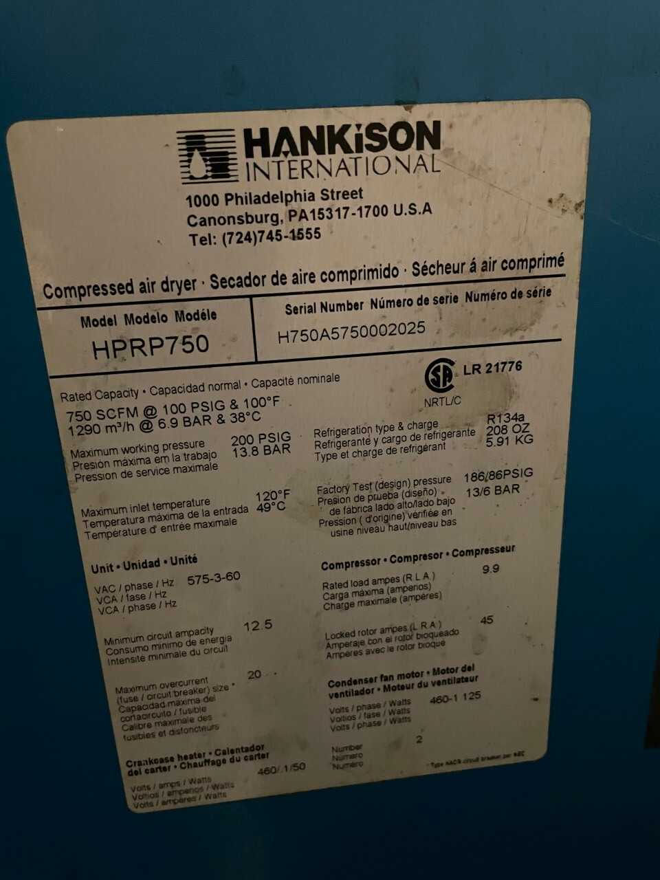 Comairco HPRP750 Air Dryer - AIR DRYERS