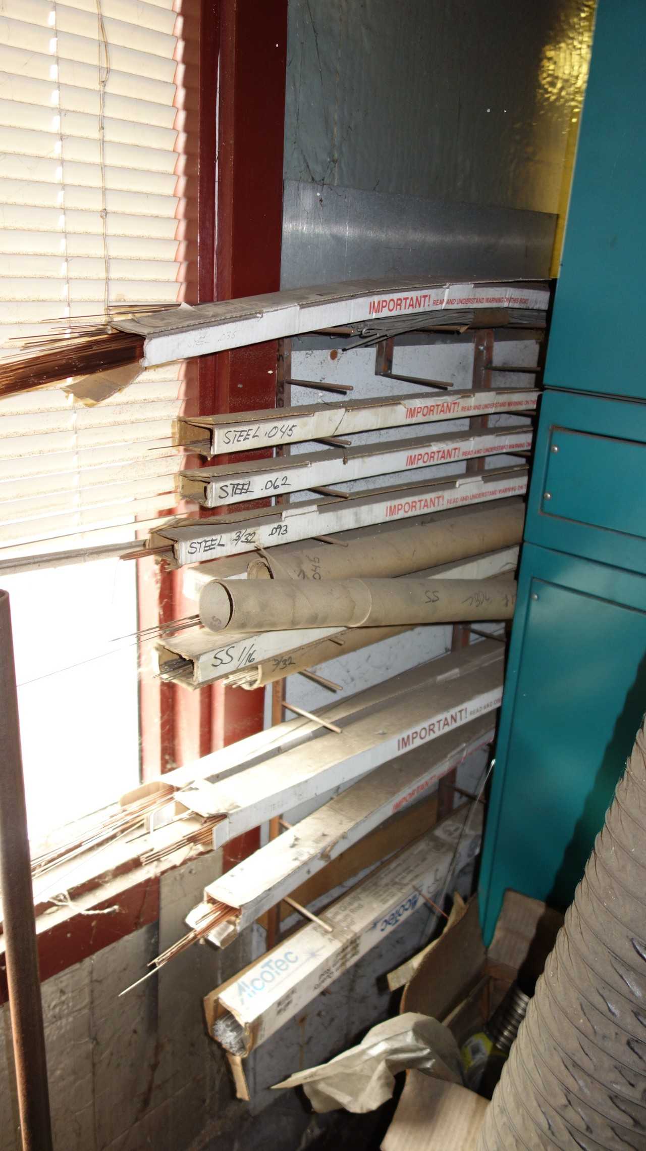 LOT OF ASSORTED WELDING RODS, ELECTRODES, ALCOTEC, JW HARRIS - WELDING EQUIPMENT