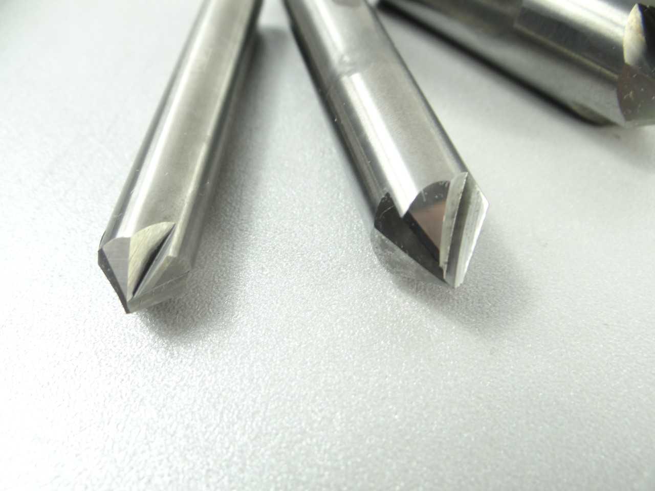 Lot of 3 Solid Carbide Chamfer Mills - MACHINING ACCESSORIES & TOOLING