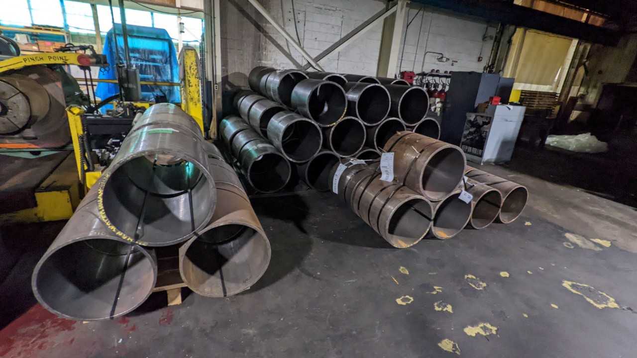 Steel stock approximately 80 steel core piping