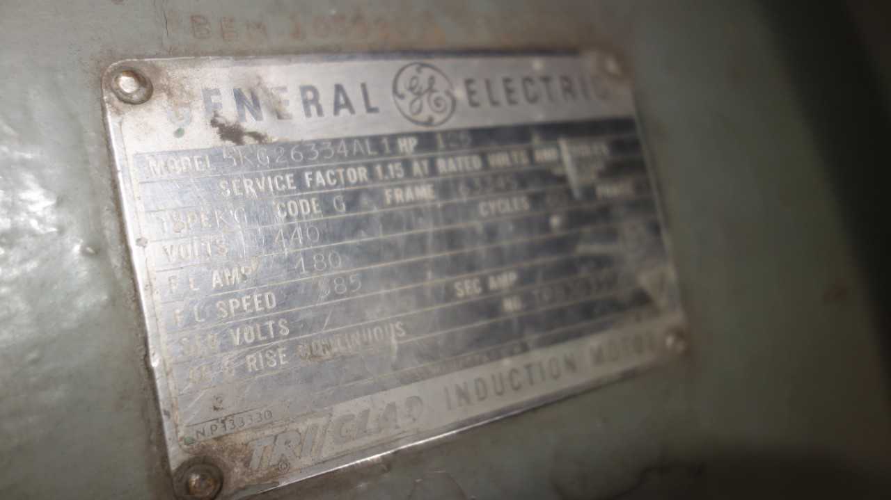 GENERAL ELECTRIC 6334S 125HP 440V-AC AC MOTOR - ELECTRIC MOTORS
