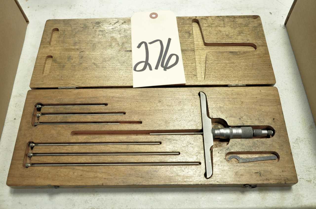 Scherr-Tumico Micrometer Depth Gauge Set with Case - INSTRUMENTATION