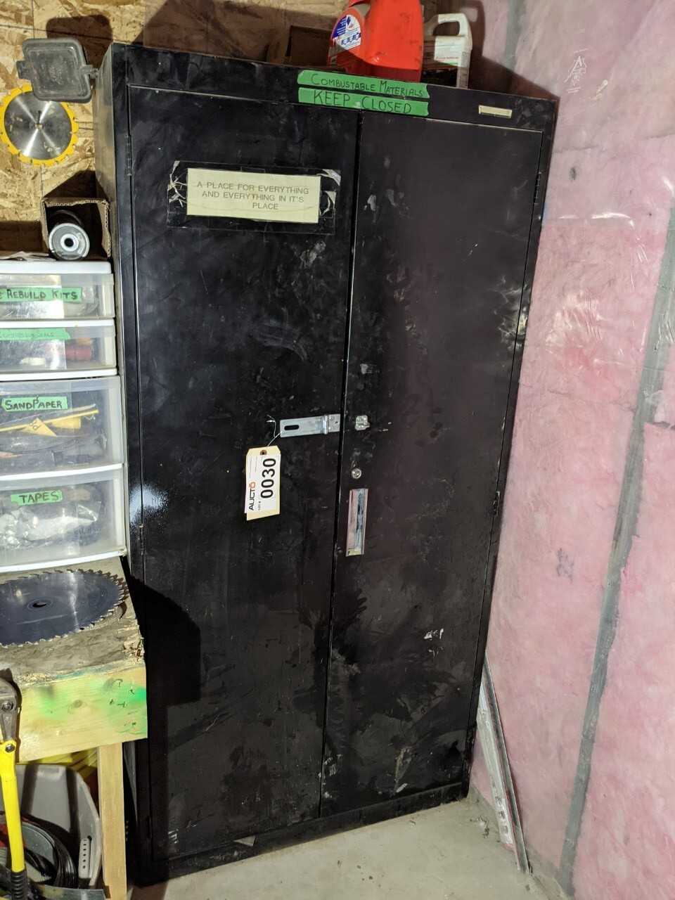 Storage cabinet with contents - TOOL STORAGE