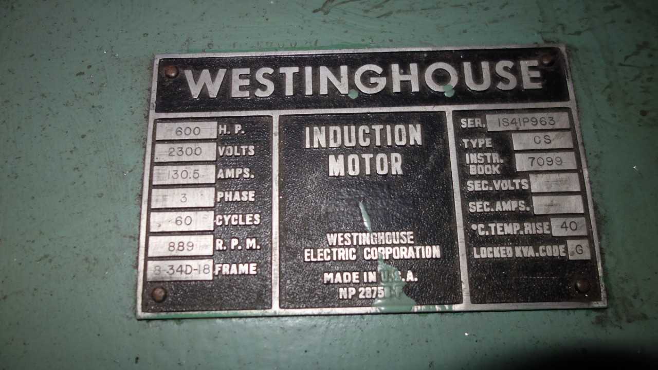 LOT OF 2 ASSORTED WESTINGHOUSE 2300V-AC INDUCTION MOTOR - ELECTRIC MOTORS