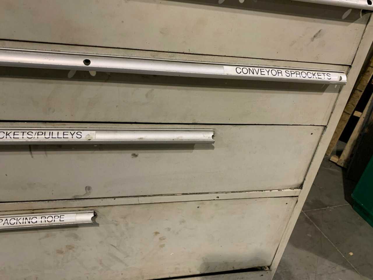 Used Stanley Vidmar style 6 Drawer cabinet tool parts storage 54 Tall 56 WIDE - MISCELLANEOUS