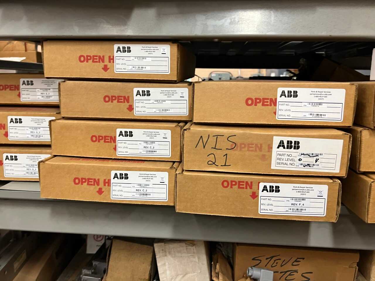 Contents of shelving - PLCs, instrumentation, valves, DCS modules - AUTOMATION & CONTROLS