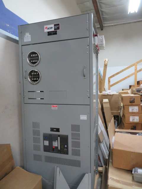 New IEM 1600 AMP, 480/277/3/ 4 wire Multimeter Switchboard, w/1600 amp main switch, with (1) pole box - - ELECTRICAL COMPONENTS